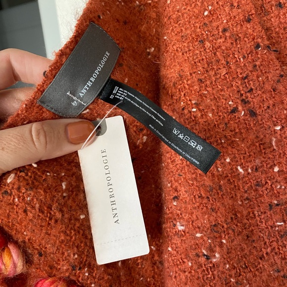 Anthropologie - Super Soft Orange Blanket Scarf NWT - Picture 3 of 9